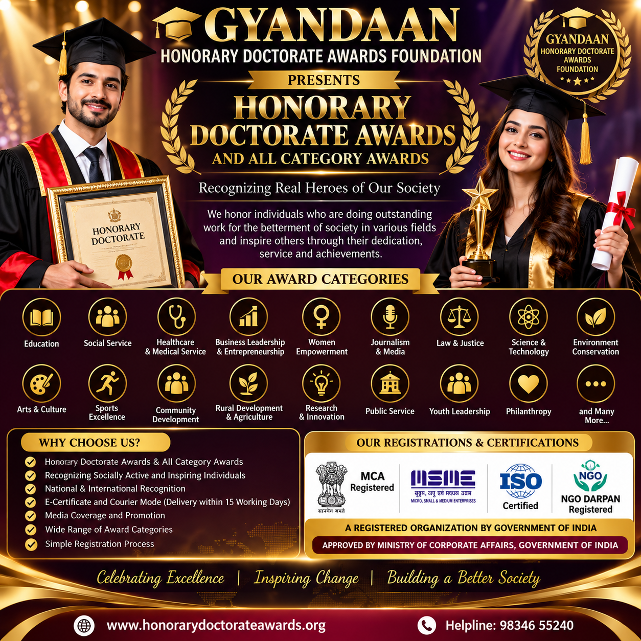 Gyandaan Honorary Doctorate Awards Foundation